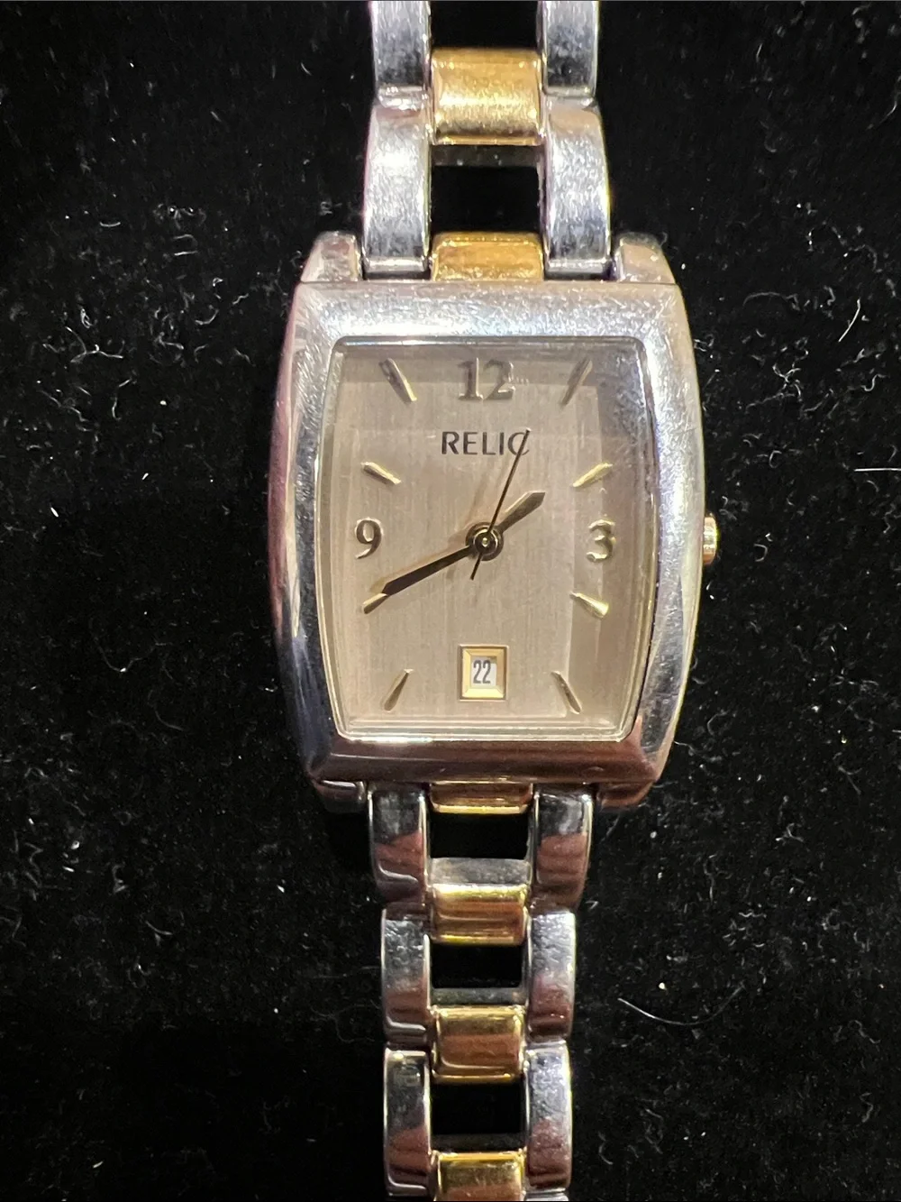 Relic Two-Tone Gold and Silver Women's Link Bracelet Watch